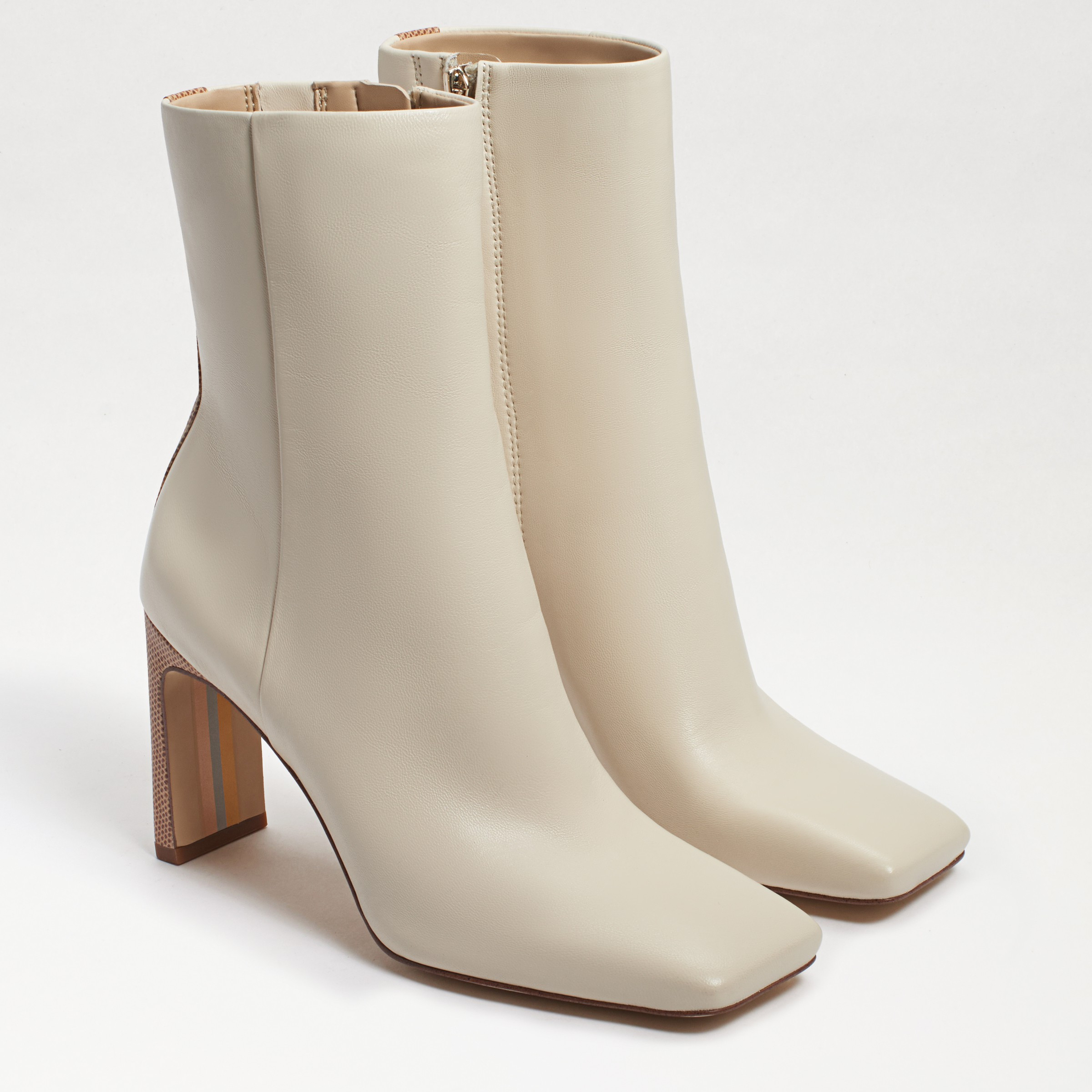 Sam Edelman Anika Ankle Bootie Modern Ivory Leather | Sam Edelman