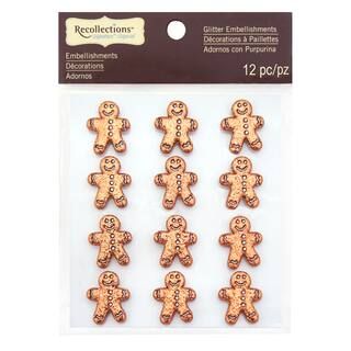 Gingerbread Man Glitter Embellishments by Recollections™ | Michaels Stores