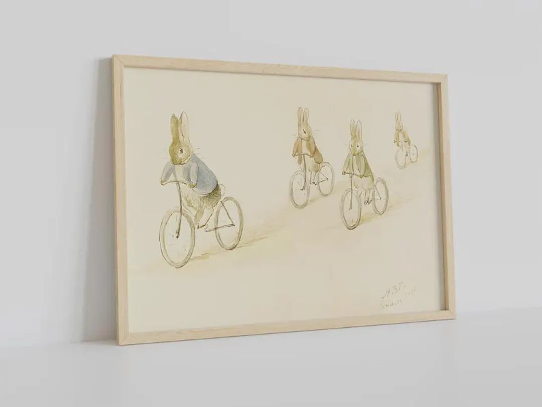 Vintage Benjamin Bunny Print: Children's Nursery Art, Rabbit Illustration - Etsy | Etsy (US)