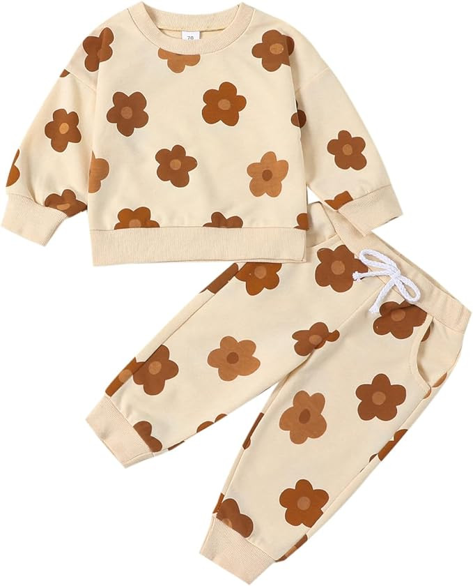 Newborn Infant Baby Girl Clothes Set Long Sleeve Sweatshirts Tops Pants Outfits Clothing Gifts 3 ... | Amazon (US)