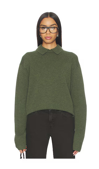 x Coco Oaklee Collared Sweater in Avocado | Revolve Clothing (Global)