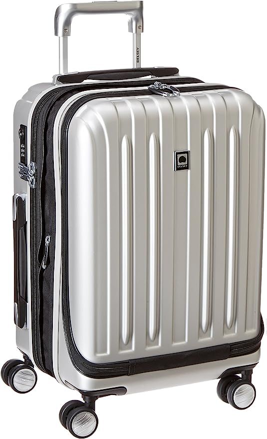 DELSEY Paris Titanium Hardside Expandable Luggage with Spinner Wheels, Silver, Carry-On 19 Inch | Amazon (US)