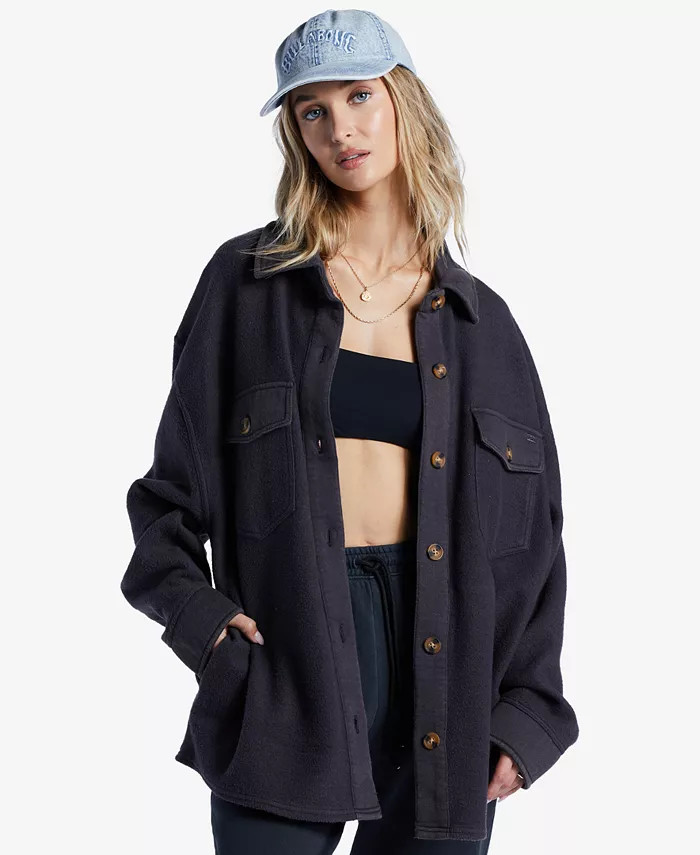 Billabong Juniors' Any Time Oversized Fleece Shacket - Macy's | Macys (US)