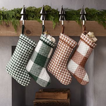 Heather Taylor Home Gingham Stockings | West Elm (US)