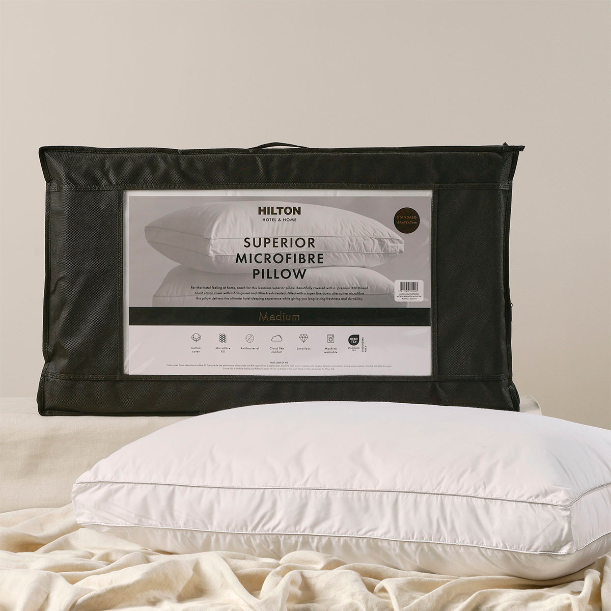 Hotel & Home Superior Microfibre Medium Pillow | Pillow Talk AU