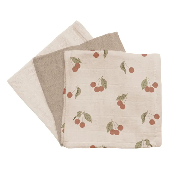 Langes Cherry - Set de 3 | Beige | Smallable