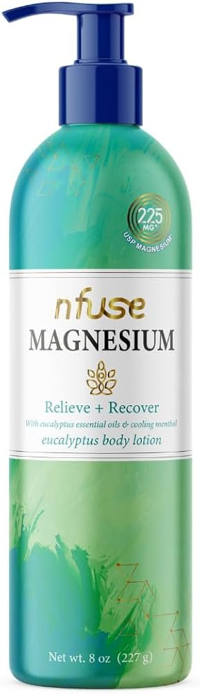 nfuse Magnesium Lotion | 100% Pure Magnesium Chloride USP Grade | Calming Magnesium with Eucalypt... | Amazon (US)