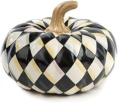 Amazon.com: MacKenzie-Childs Courtly Harlequin Mini Decorative Pumpkin for Fall Decor, Autumn Dec... | Amazon (US)