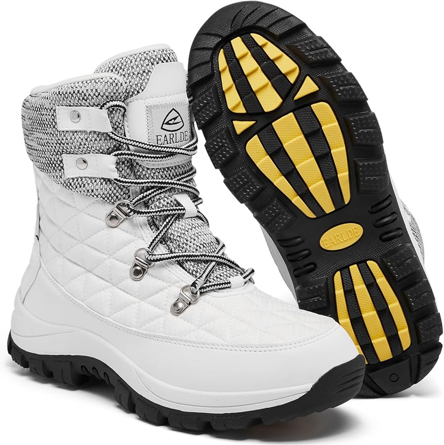 EARLDE Women's Snow Boots Waterproof Winter Boots Mid-Calf Outdoor Lightweight Warm Faux Fur Line... | Amazon (US)