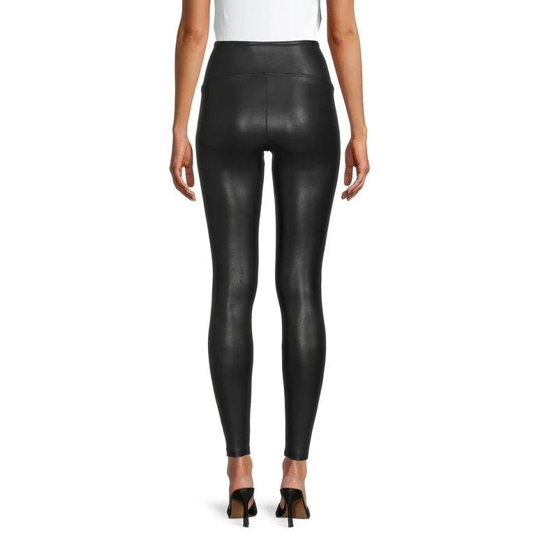 Time and Tru Women's Faux Leather Leggings, Sizes S-3XL - Walmart.com | Walmart (US)