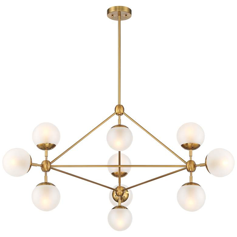 Possini Euro Gable 40 1/2" Wide Soft Gold Modern 10-Light Chandelier - #97H35 | Lamps Plus | Lamps Plus