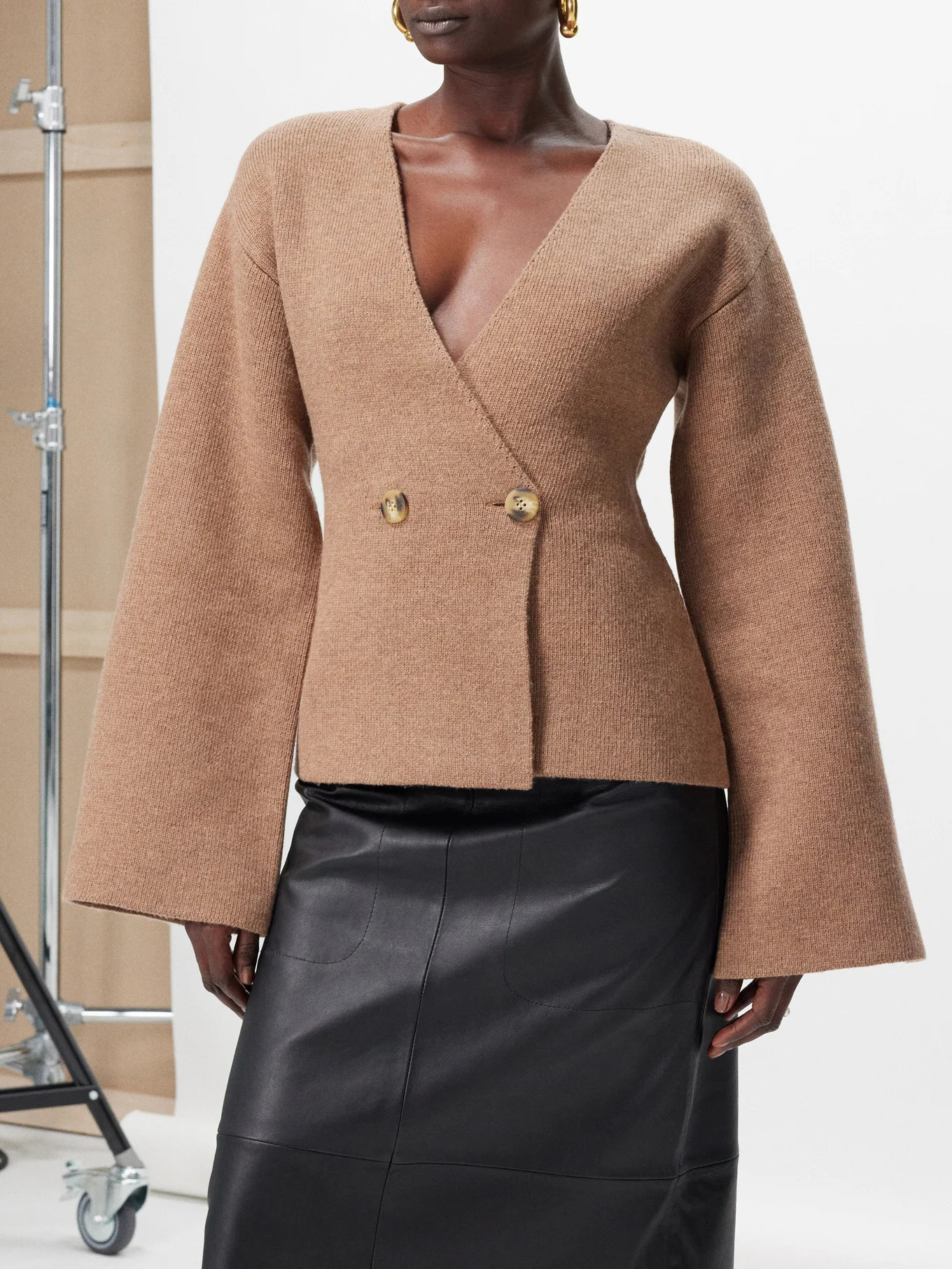 Tinley double-breasted wool-blend cardigan | By Malene Birger | Matches (US)