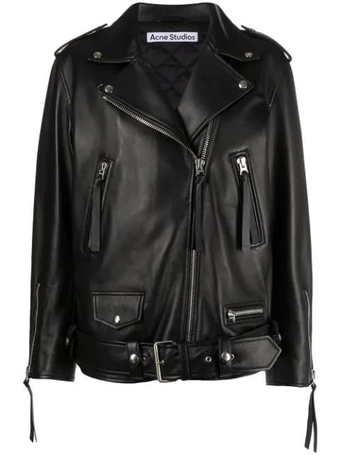 leather biker jacket | Farfetch (UK)