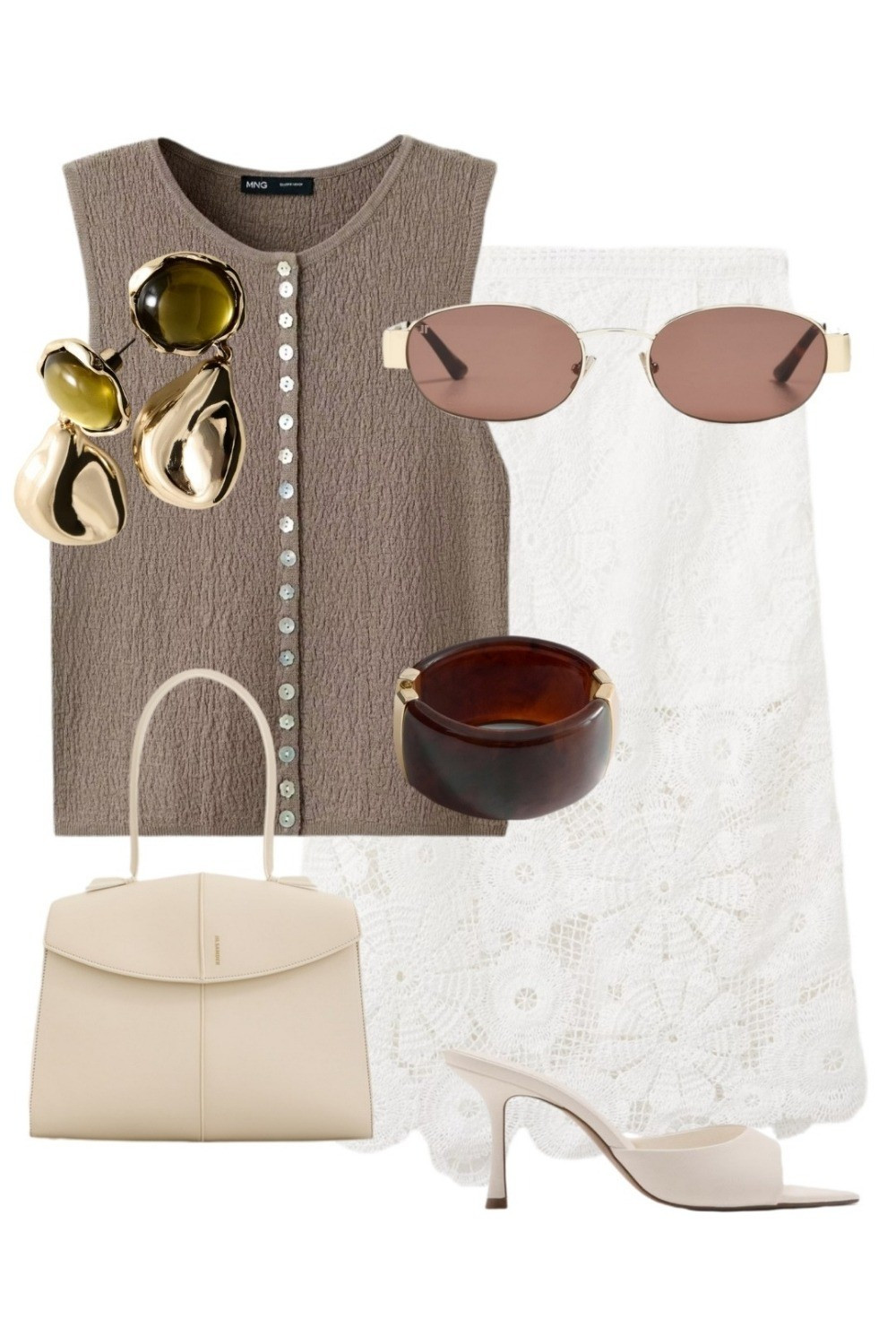 An elevated Spring outfit suitable for so many occasions! I absolutely adore that crochet midi skirt!

#LTKootd