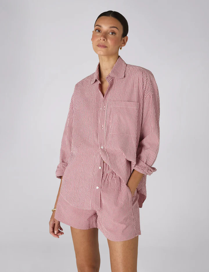 The Weekend: Seersucker, Pink and Berry Stripe | With Nothing Underneath