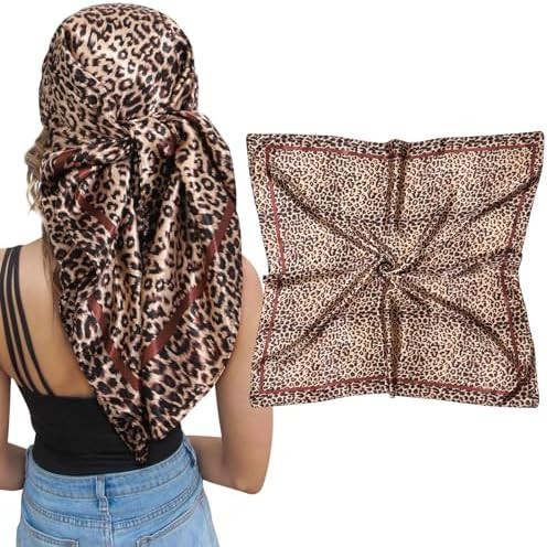 AWAYTR Satin Silk Scarf - Large Hair Bandana, Sleeping Wrap for Women | Amazon (US)