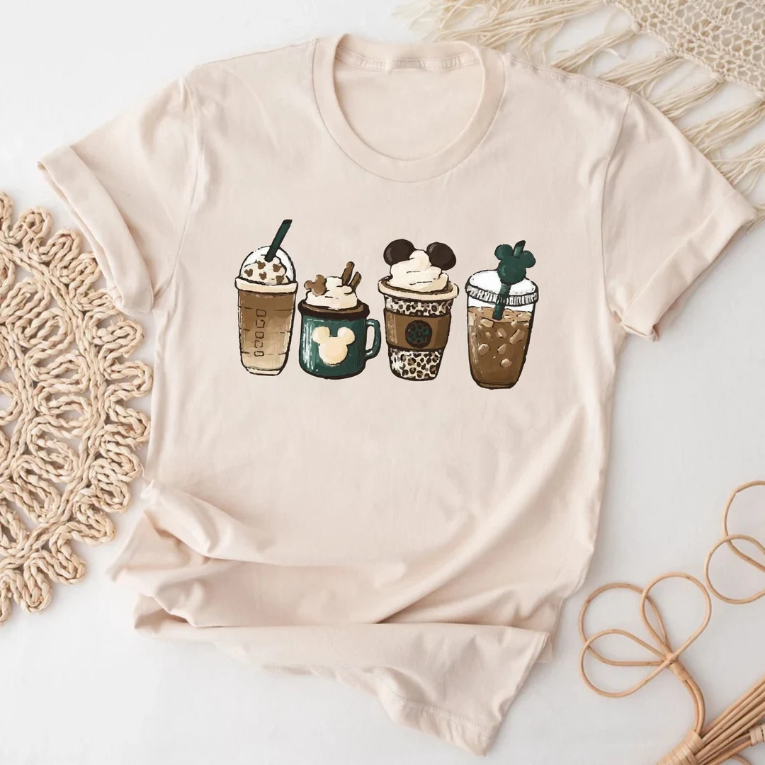 Disney Snacks Coffee T-shirt Disney Drink Coffee Shirts - Etsy | Etsy (US)