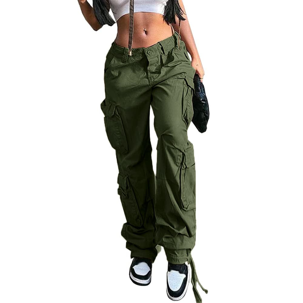 QYANGG Baggy Cargo Pants Women High Waist Pants for Women Loose Pocket Jogger Straight Wide Leg Y... | Amazon (US)