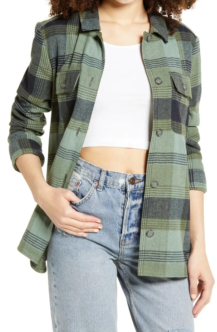 Plaid Flannel Shirt Jacket | Nordstrom