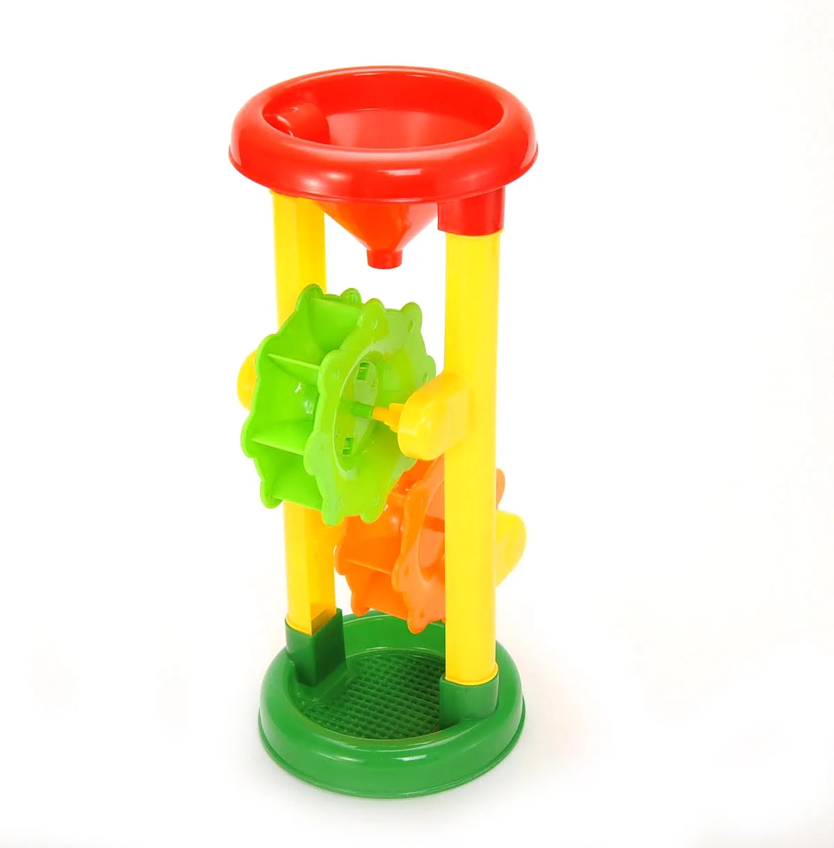 Bisontec Double Sand Wheel Beach Toy Set With Bucket, Shovels, Rakes, Sailboat and 3 Molds | Walmart (US)