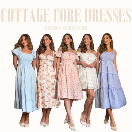 Cottage core dresses from Amazon 🧺 Perfect for a spring/summer garden party! wearing a size small in everything! 

#LTKSeasonal #LTKStyleTip #LTKParties