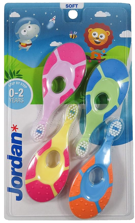Jordan ® | Step 1 Baby Toothbrush | 0-2 Years, Soft Bristles, BPA Free | 4 Pack | Amazon (US)