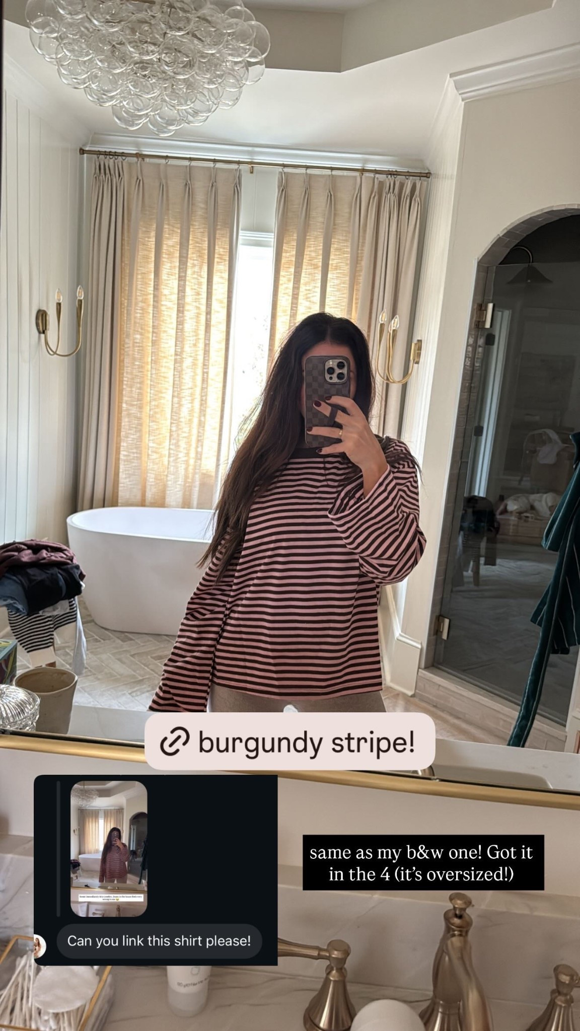 same as my b&w one! Got it in the 4 (it’s oversized!)