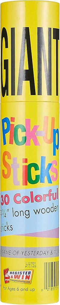 Pressman Giant Pick Up Sticks - Classic Game from Yesterday That's Fun Today , Yellow , One Size ... | Amazon (US)