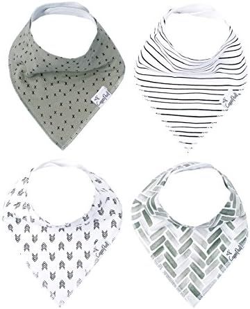 Baby Bandana Drool Bibs for Drooling and Teething 4 Pack Gift Set Unisex Monochrome"Alta” by Co... | Amazon (US)