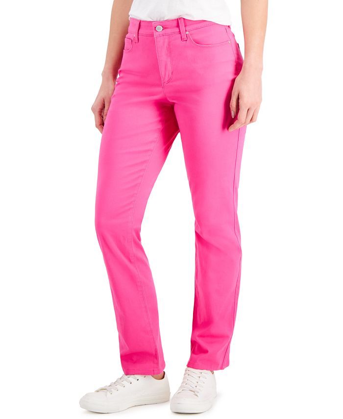 Charter Club Lexington Tummy Control Straight-Leg Jeans, Created for Macy's & Reviews - Jeans - W... | Macys (US)