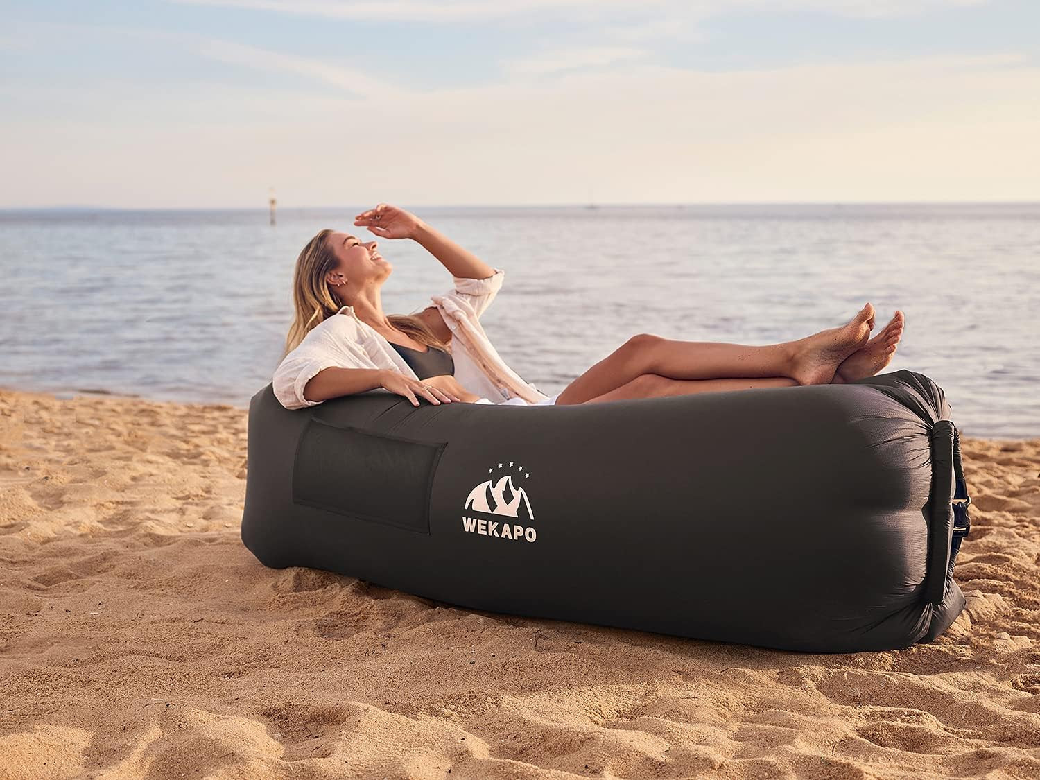 WEKAPO Inflatable Lounger Air Sofa Chair–Camping & Beach Accessories–Portable Water Proof Cou... | Amazon (US)