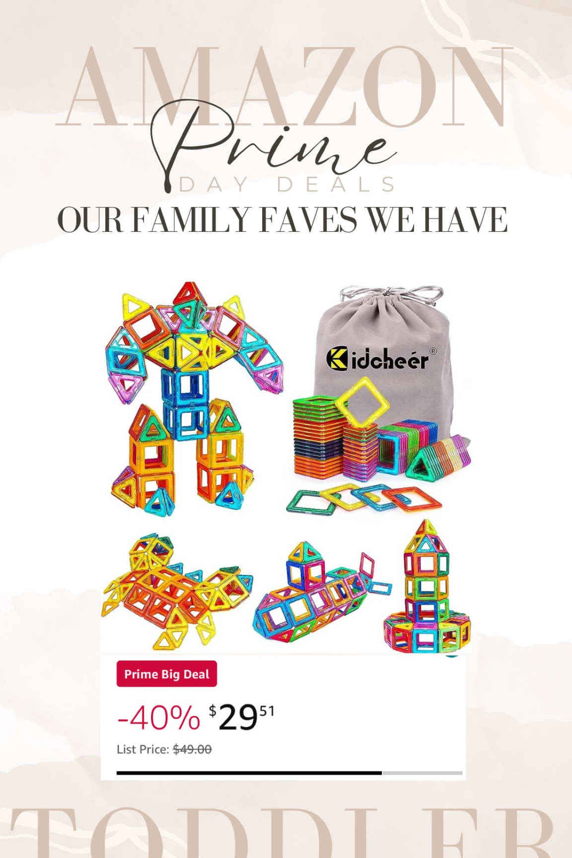 Amazon prime day deals fall 2023 toddler toys and room must haves + more that our family loves! 

Our son loves these kids magnetic stacking and building blocks, plus the price is so much better than the ones in store! We have both sets and these are equally as good for a fraction of the price for so many more!

#LTKkids #LTKsalealert #LTKxPrime