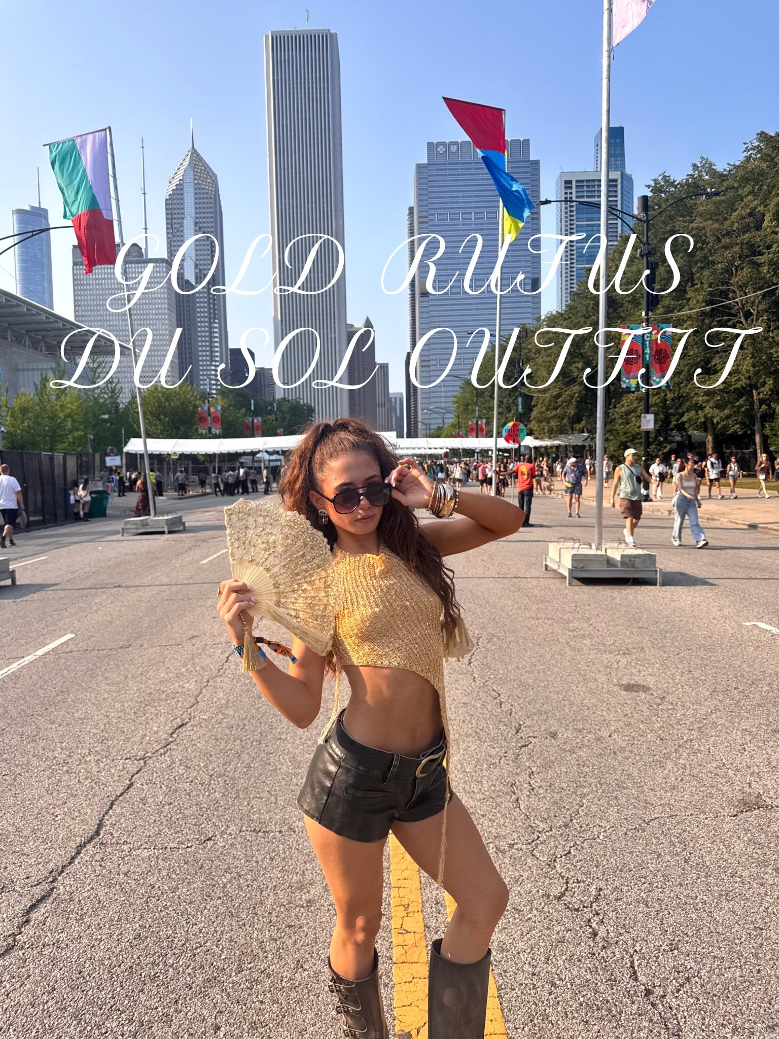 Gold/Glitter Rufus Du Sol Outfit, Concert Outfit, Rave Outfit, 
Linking exact fit and accessories below!! 
#concert #rave #festival #tiktok #rufusdusol


#LTKWorkwear #LTKBump #LTKSeasonal