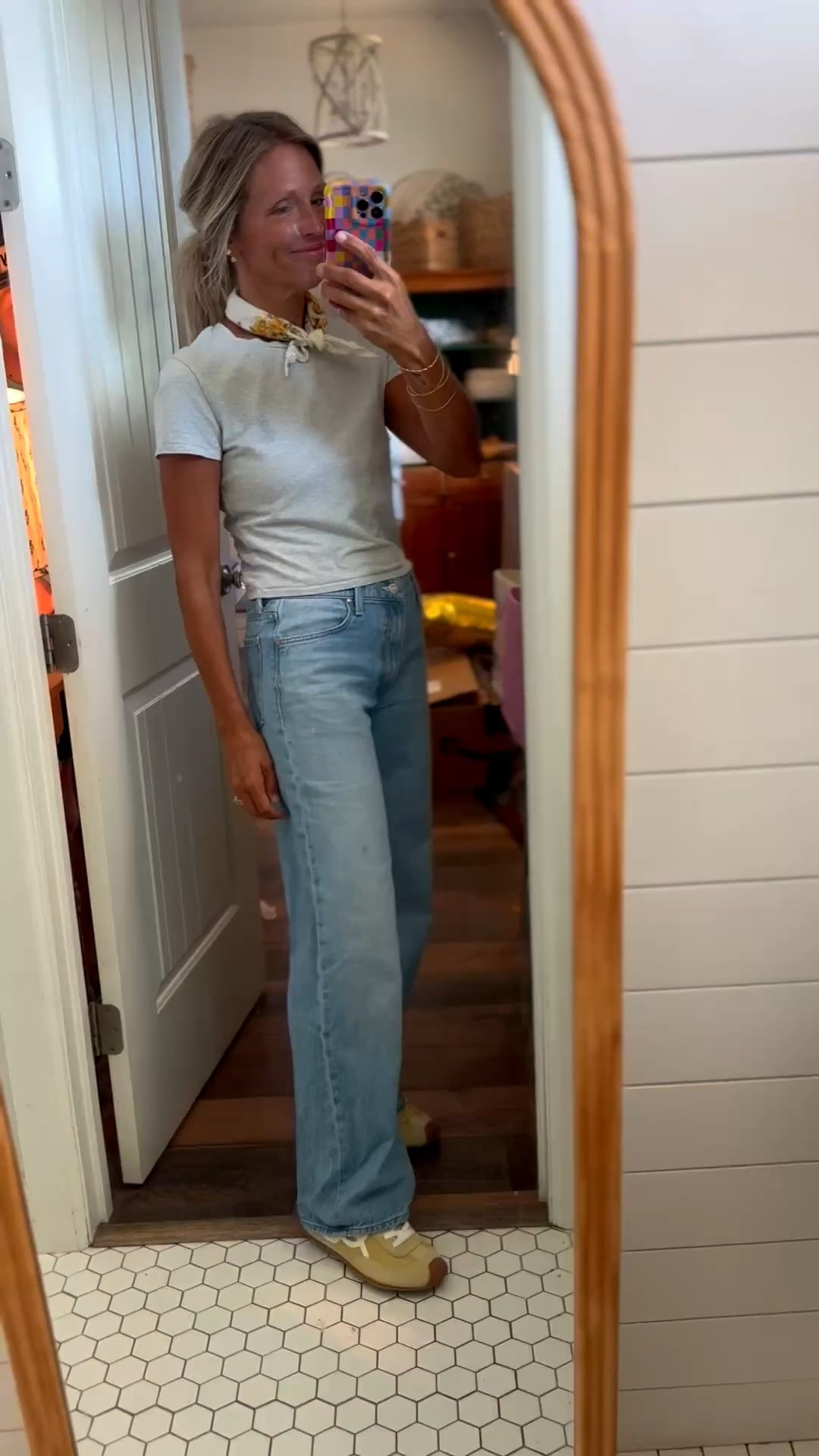 Today’s OOTD to take the kids to the movies. 
These jeans are my favorite! Love love love Mother brand and they’re worth every penny! Size down one for them to fit like I have here.

#LTKootd #LTKgrwm #LTKdayinmylife