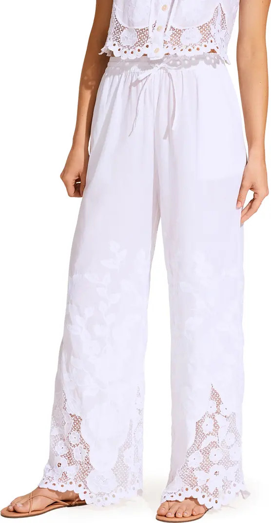 Vitamin A® Floral Broderie Anglaise Cover-Up Pants | Nordstrom | Nordstrom