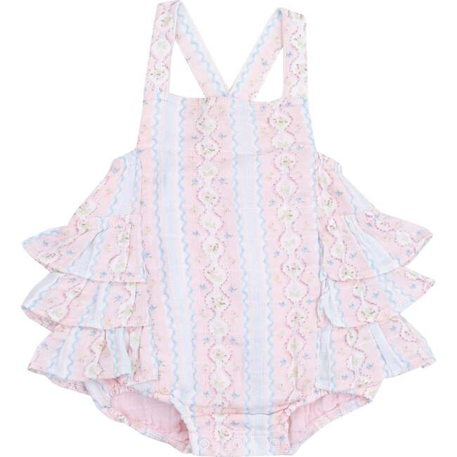 Ruffle Sunsuit, Ogee Floral | Maisonette