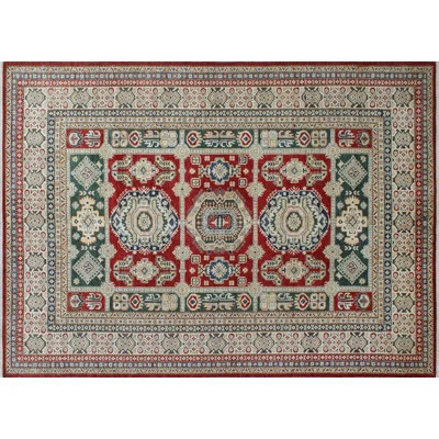 One-of-a-Kind Pieter Hand-Knotted Red/Beige 9' x 12'5" Wool Area Rug | Wayfair North America