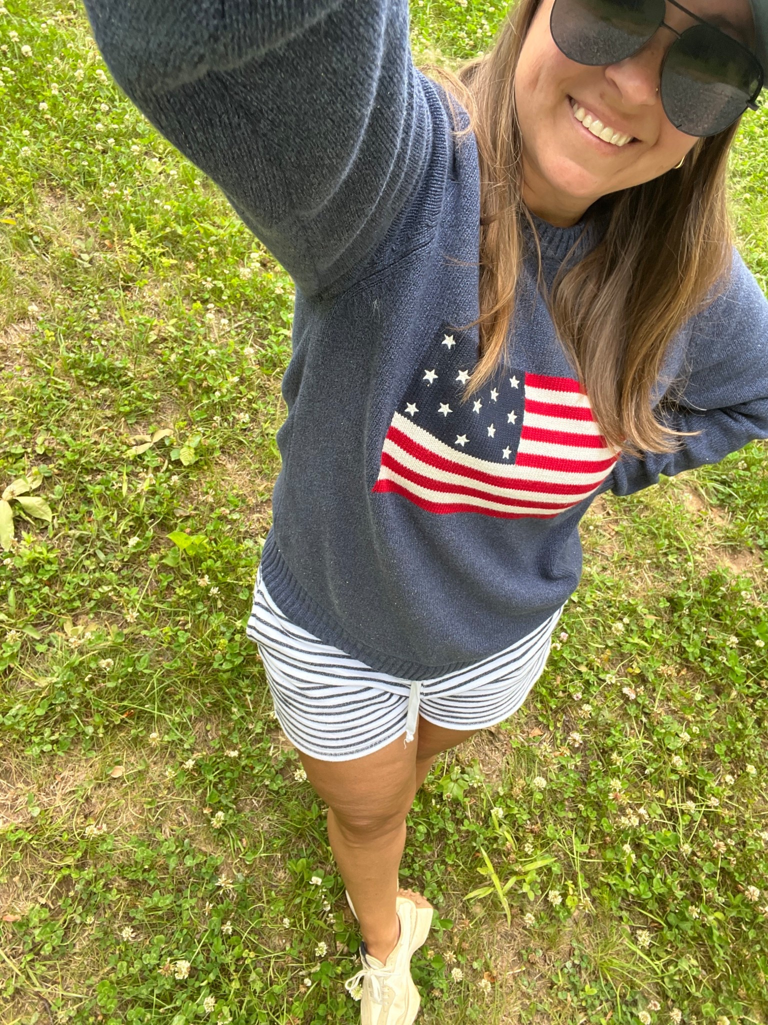 Flag Sweater Weather. Loving this 100% cotton flag sweater from Lands’ End. I’m wearing the men’s small, but also have the women’s version in a dreamy oatmeal color  

#LTKSummerEdit #LTKStyleTip #LTKFindsUnder100