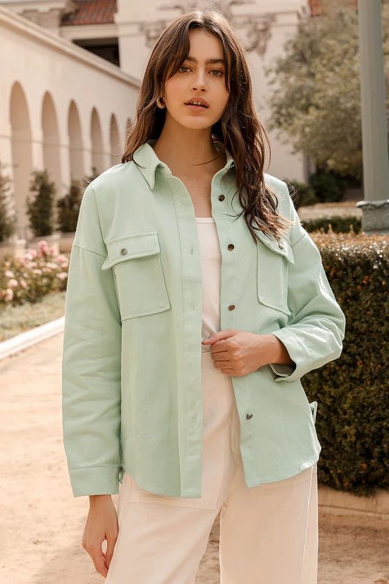 Oh So Casual Sage Green Belted Jacket | Lulus (US)