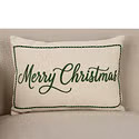 14X20 Pillow Merry With Outline Green | The Container Store
