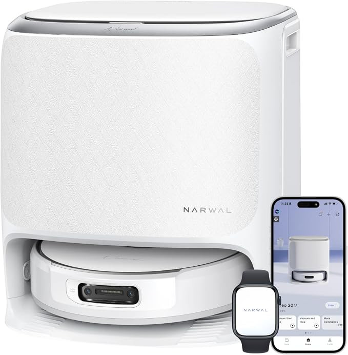 NARWAL Freo 20 Robot Vacuum and Mop, 31,000Pa, FlowWash Mop, TwinAI Obstacle Avoidance | Amazon (US)