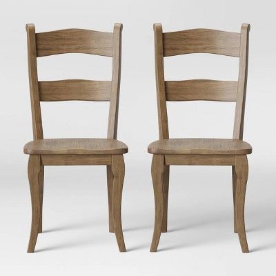 Set of 2 Cloverhill Farmhouse Dining Chair Natural - Threshold™ | Target