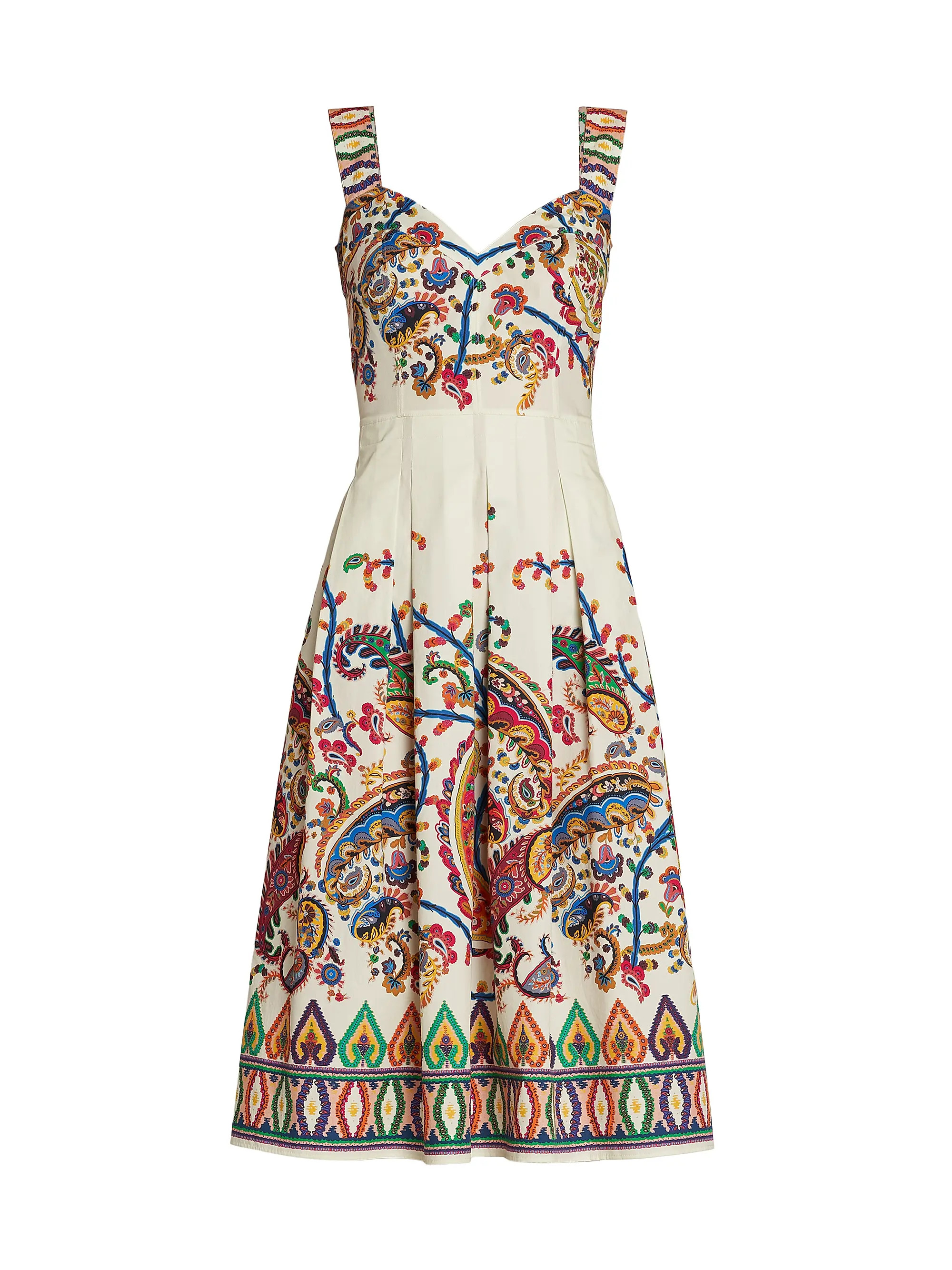 Etro Paisley Pleated Apron Midi-Dress | Saks Fifth Avenue | Saks Fifth Avenue