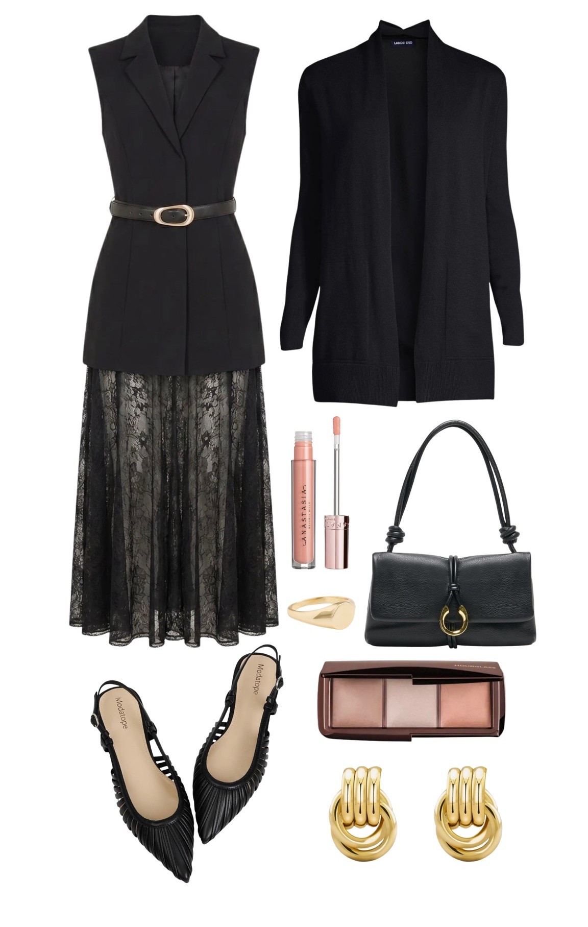 Love the black lace dress