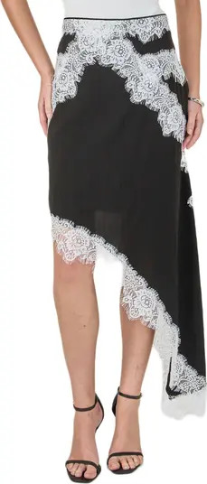 Endless Rose Asymmetric Lace Trim Skirt | Nordstrom | Nordstrom