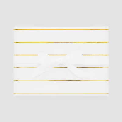 White with Gold Stripe Gift Wrap, Single Roll - Sugar Paper™ | Target