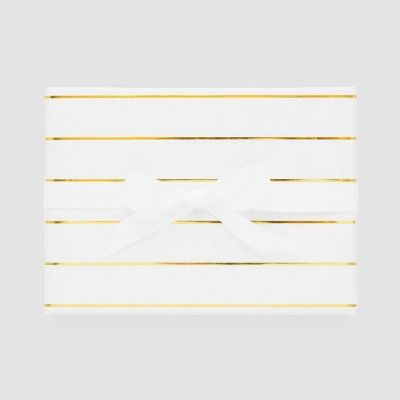 White with Gold Stripe Gift Wrap, Single Roll - Sugar Paper™ | Target