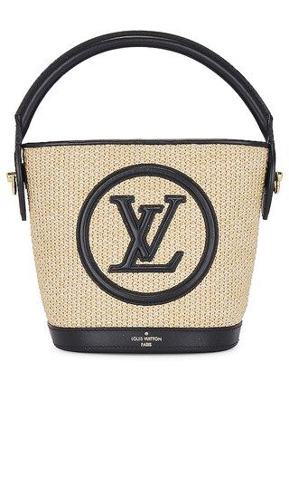 Louis Vuitton Monogram Raffia Petite Bucket Bag in Beige | Revolve Clothing (Global)
