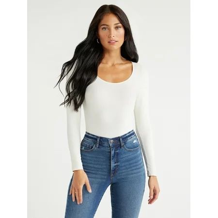 Sofia Jeans Women s Seamless Scoop Neck Bodysuit Sizes XS-2XL | Walmart (US)