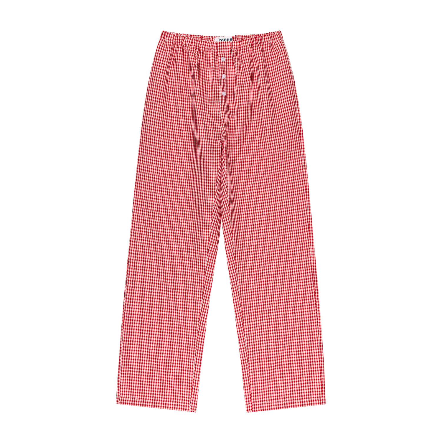 Gingham Linen Pants - Red Gingham | Parke